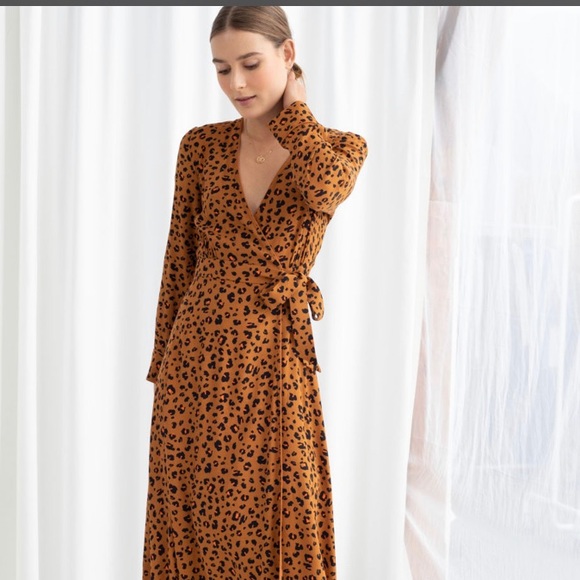 & Other Stories Dresses & Skirts - &Other Stories Leopard Print Wrap Dress